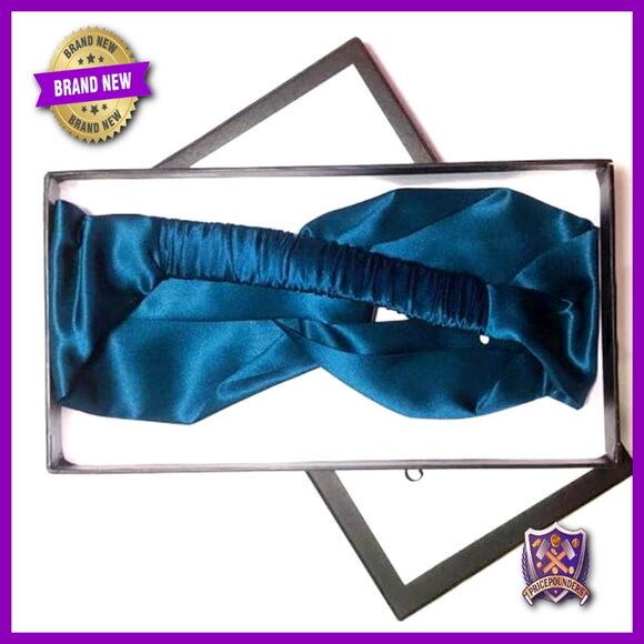3-Pack 100% Mulberry Silk Headbands, Elastic Twisted Hair Wrap Turban main image 5